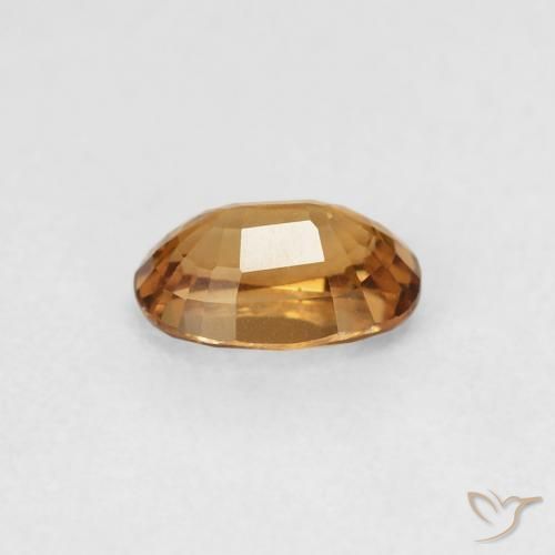 Circón Naranja medio natural de 0.77 ct, Ovalada, VVS