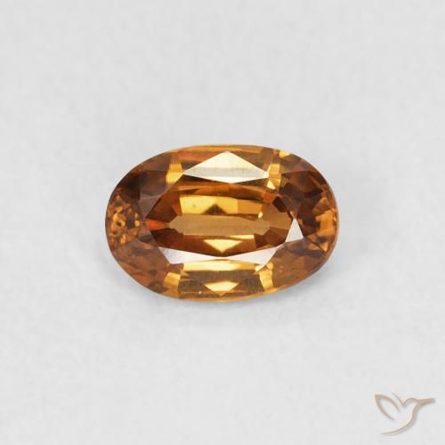 0.67ct Natural Marrón naranja Circón, Ovalada, VVS