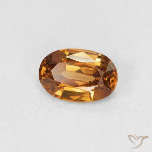 Circón Marrón naranja natural de 0.67 ct, Ovalada, VVS