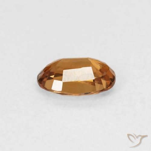 Circón Marrón naranja natural de 0.67 ct, Ovalada, VVS