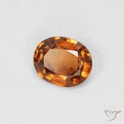 Circón Naranja terroso natural de 0.45 ct, Ovalada, VVS