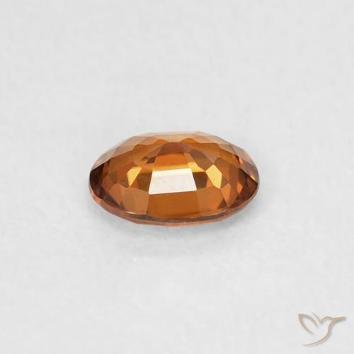 Circón Naranja terroso natural de 0.45 ct, Ovalada, VVS