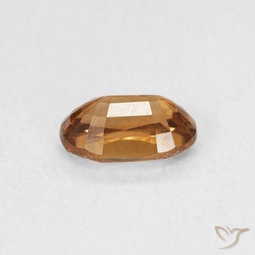 Circón Naranja marrón natural de 0.77 ct, Ovalada, VVS