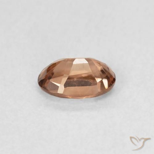 Circón Naranja oscuro natural de 0.67 ct, Ovalada, VVS