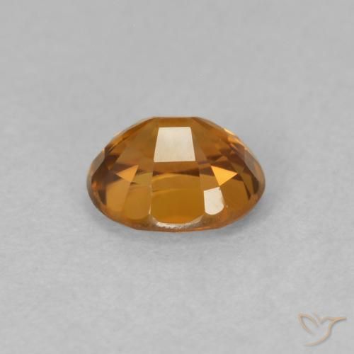 Circón Naranja marrón natural de 1.04 ct, Ovalada, VVS-VS