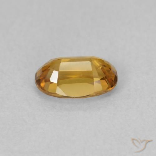 Circón Naranja oscuro natural de 0.78 ct, Ovalada, VVS-VS