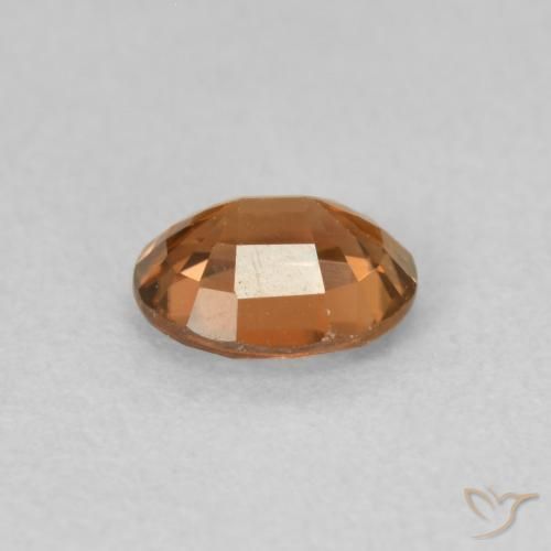 Circón Medium Dark-Orange natural de 0.87 ct, Ovalada, VVS-VS