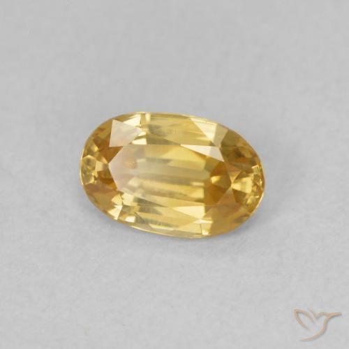 Circón champaña natural de 0.69 ct, Ovalada, VVS-VS