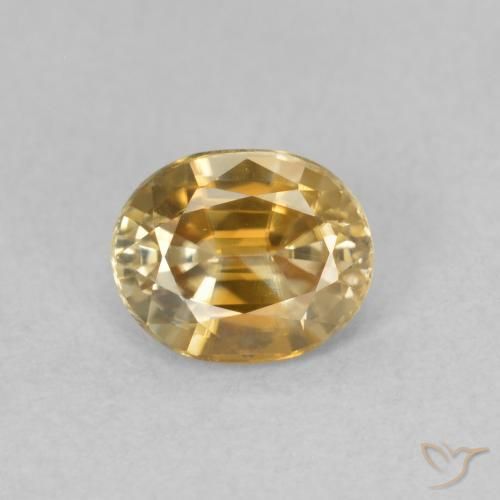1.03ct Natural champaña Circón, Ovalada, VVS-VS