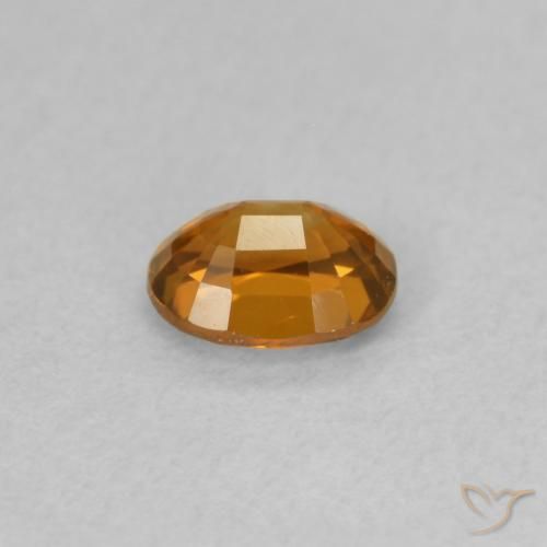 Circón Naranja medio natural de 0.63 ct, Ovalada, VVS-VS