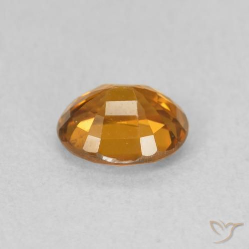 Circón Naranja medio natural de 0.98 ct, Ovalada, VVS-VS
