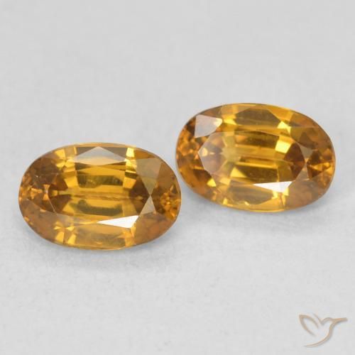 Gemas de Circón Marrón-oro natural de 1.56 ct, Ovalada, VVS-VS