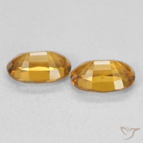 Gemas de Circón Marrón-oro natural de 1.56 ct, Ovalada, VVS-VS