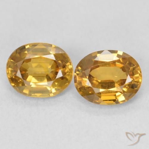 1.80ctw Natural Dorado Circón, Ovalada, VVS-VS