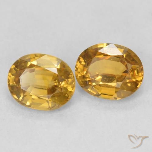 Gemas de Circón Dorado natural de 1.80 ct, Ovalada, VVS-VS