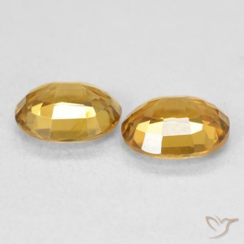 Gemas de Circón Dorado natural de 1.80 ct, Ovalada, VVS-VS