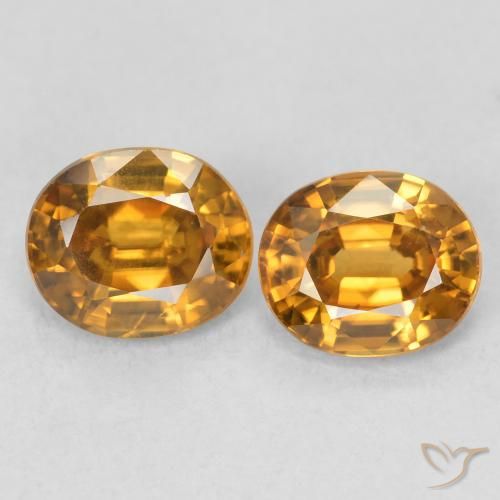 1.89ctw Natural Dorado naranja Circón, Ovalada, VVS-VS