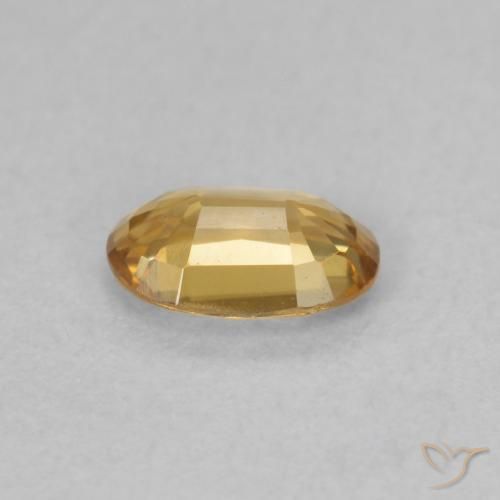 Circón Naranja dorado natural de 0.63 ct, Ovalada, VVS-VS