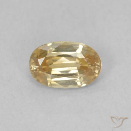 0.67ct Natural champaña Circón, Ovalada, VVS-VS