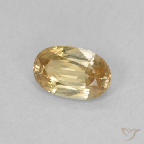 Circón champaña natural de 0.67 ct, Ovalada, VVS-VS