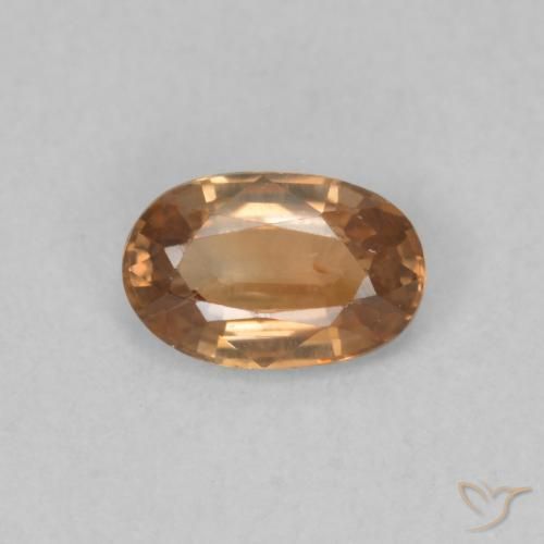 0.64ct Natural Dorado naranja Circón, Ovalada, VVS-VS
