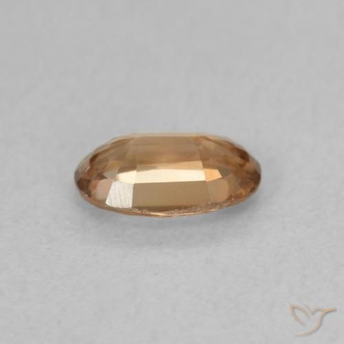 Circón Dorado naranja natural de 0.64 ct, Ovalada, VVS-VS