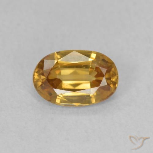 0.70ct Natural Marrón-oro Circón, Ovalada, VVS-VS