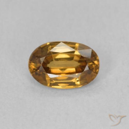 0.72ct Natural Marrón-oro Circón, Ovalada, VVS-VS