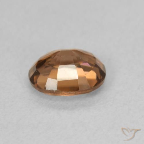 Circón Naranja oscuro natural de 1.02 ct, Ovalada, VVS-VS