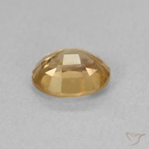 Circón champaña natural de 1.00 ct, Ovalada, VS