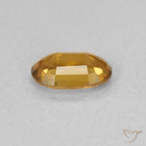Circón Naranja medio natural de 0.63 ct, Ovalada, VVS-VS