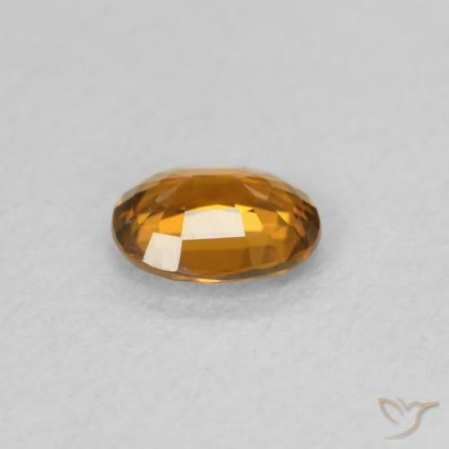 Circón Naranja medio natural de 0.50 ct, Ovalada, VVS-VS