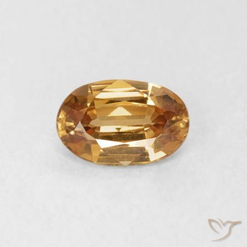 0.69ct Natural Marrón-oro Circón, Ovalada, VVS-VS