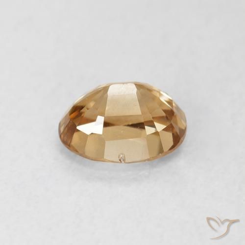 Circón Dorado natural de 0.98 ct, Ovalada, VVS-VS