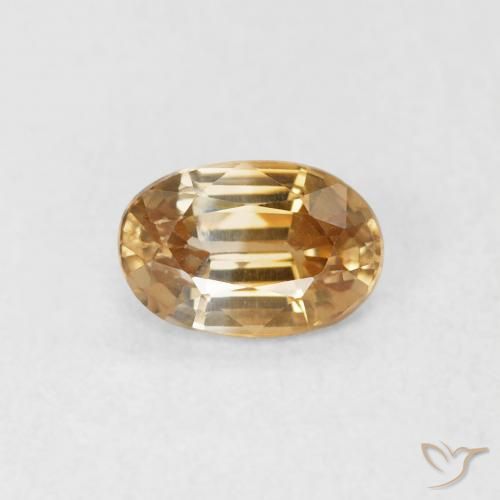 0.72ct Natural Durazno dorado Circón, Ovalada, VVS-VS