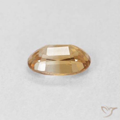 Circón Durazno dorado natural de 0.72 ct, Ovalada, VVS-VS