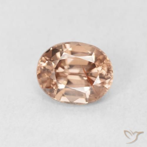 Circón Light Grapefruit Pink natural de 1.00 ct, Ovalada, VS