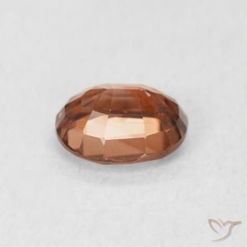 Circón Naranja oscuro natural de 1.02 ct, Ovalada, VS