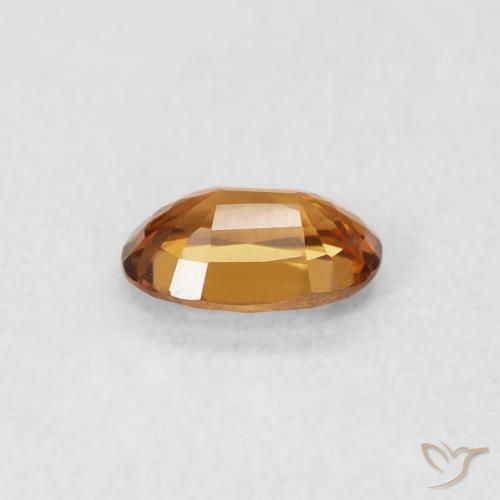 Circón Naranja medio natural de 0.67 ct, Ovalada, VVS-VS