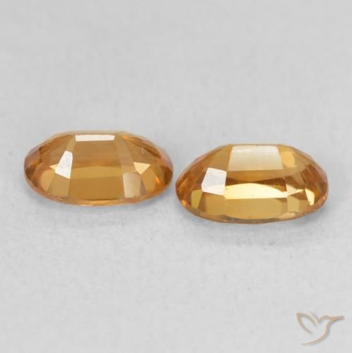Gemas de Circón Naranja oscuro natural de 1.53 ct, Ovalada, VVS-VS