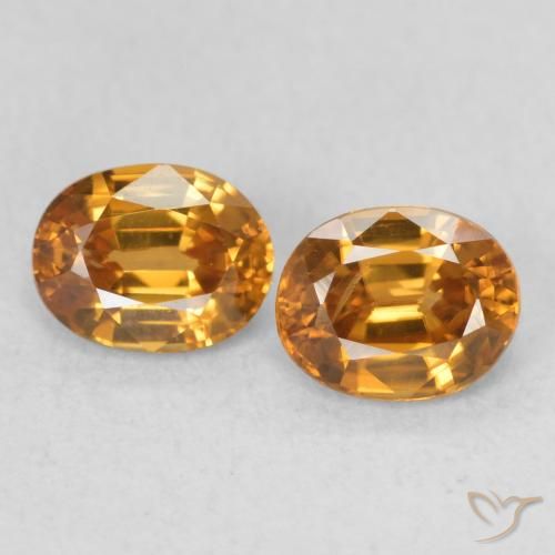 1.23ctw Natural Marrón naranja Circón, Ovalada, VS