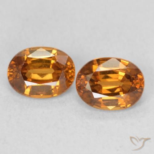 1.19ctw Natural Marrón naranja Circón, Ovalada, VS