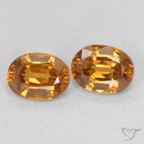 Gemas de Circón Marrón naranja natural de 1.19 ct, Ovalada, VS