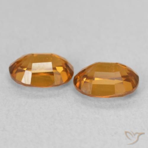 Gemas de Circón Marrón naranja natural de 1.19 ct, Ovalada, VS