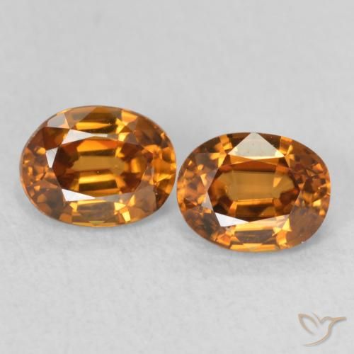 1.22ctw Natural Marrón naranja Circón, Ovalada, VS