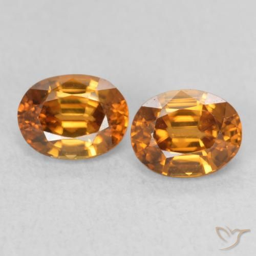 1.21ctw Natural Naranja terroso Circón, Ovalada, VS