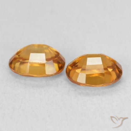 Gemas de Circón Naranja terroso natural de 1.21 ct, Ovalada, VS