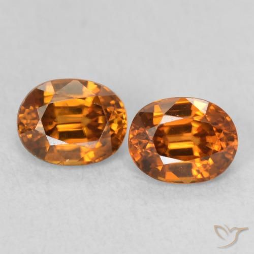 1.32ctw Natural Naranja terroso Circón, Ovalada, VS