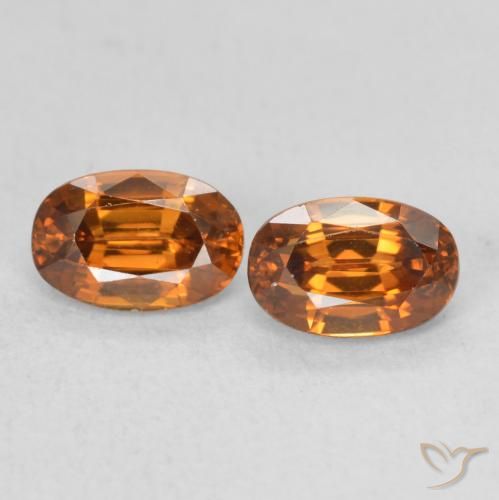 1.66ctw Natural Naranja medio Circón, Ovalada, VVS-VS
