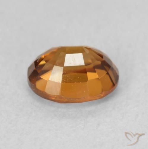 Circón Naranja marrón intenso natural de 1.07 ct, Ovalada, VVS-VS